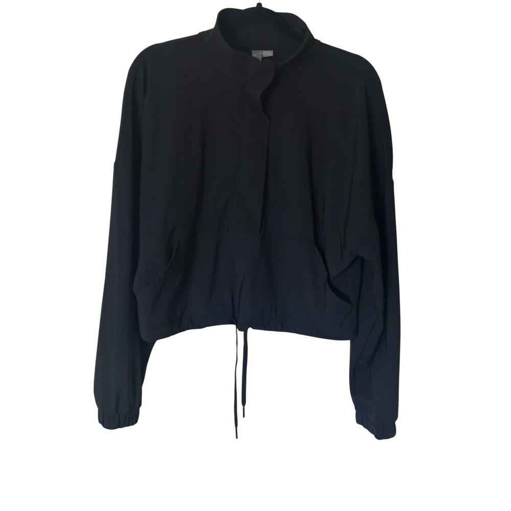 Sweaty Betty Explorer Half Zip Anorak Jacket Women's Size 10 Black Stretch